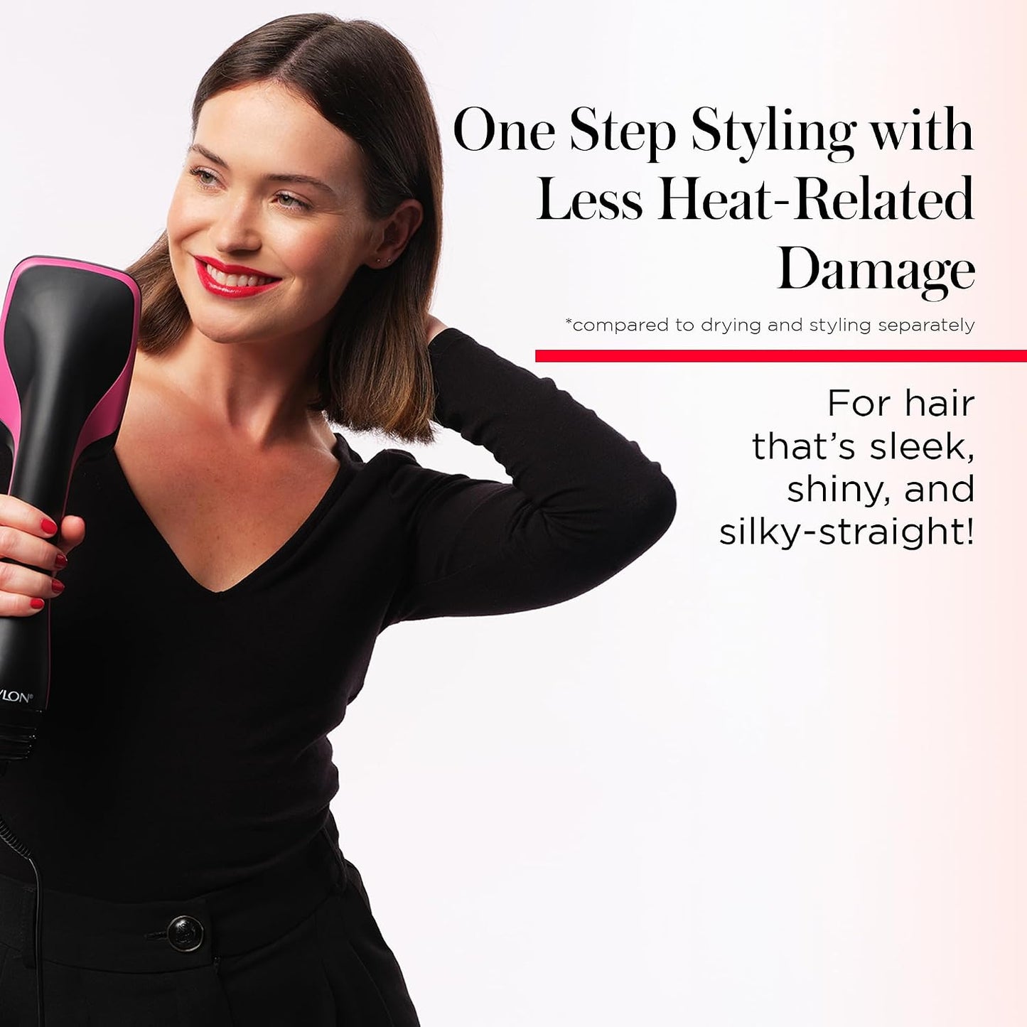 Novium Salon-Quality Hair Brush Straightener, Dryer and Styler