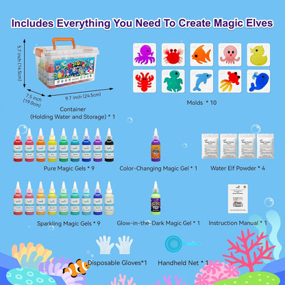 Imagination Station Magic Water Elf Toy Kit – Squishies for Kids