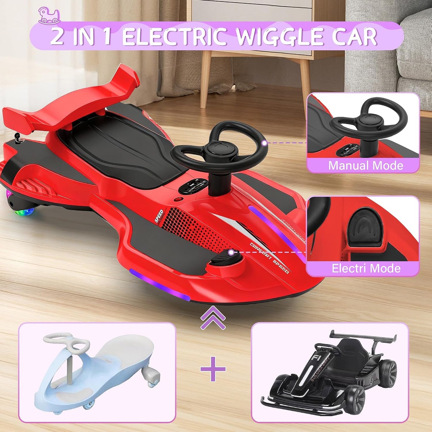 Novium 12V Electric Wiggle Car