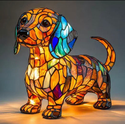 Resin Dog Lamps by Manny