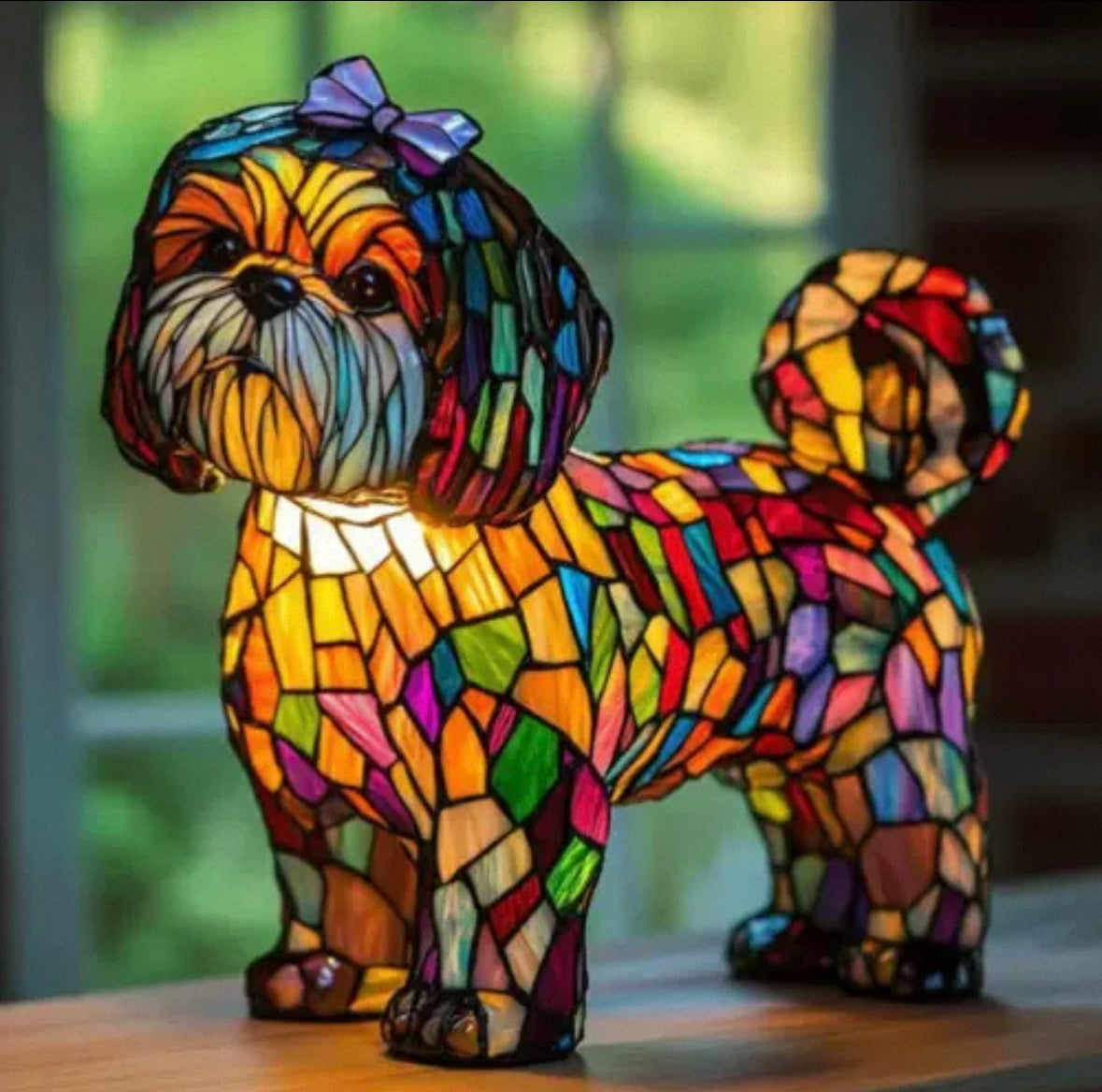 Resin Dog Lamps by Manny
