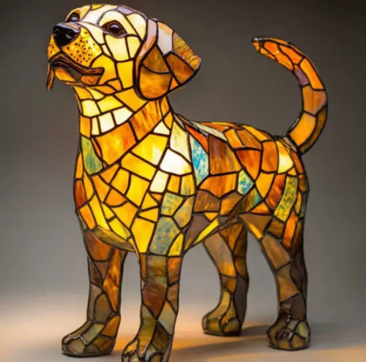 Resin Dog Lamps by Manny