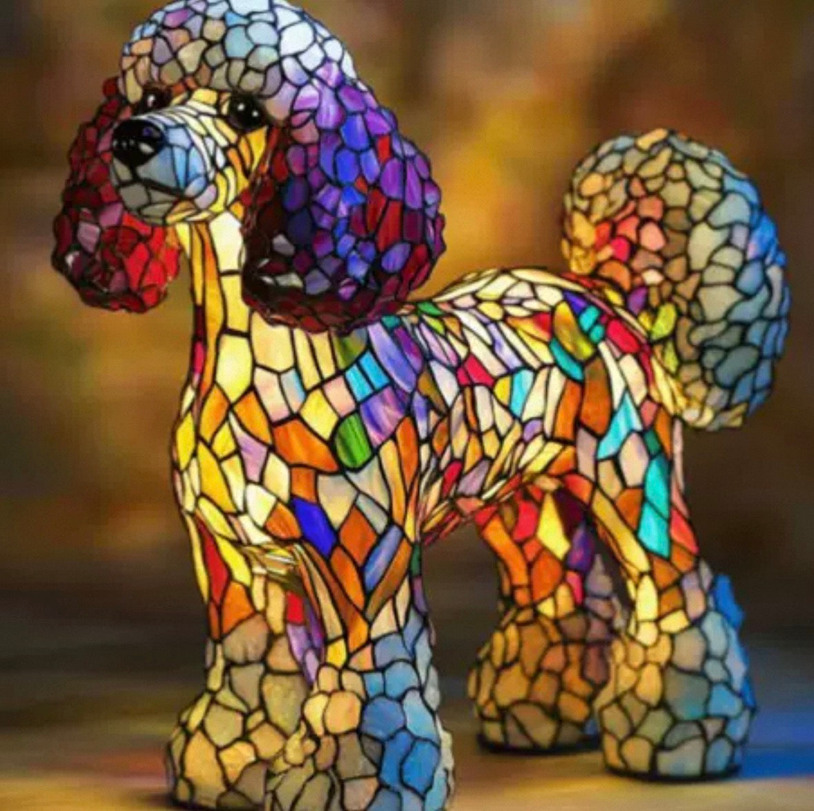 Resin Dog Lamps by Manny