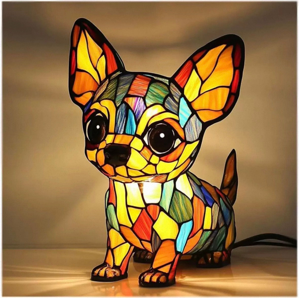 Resin Dog Lamps by Manny