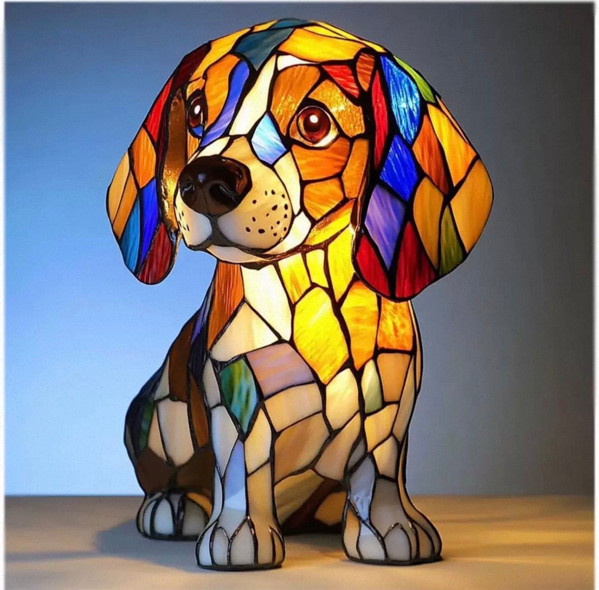 Resin Dog Lamps by Manny