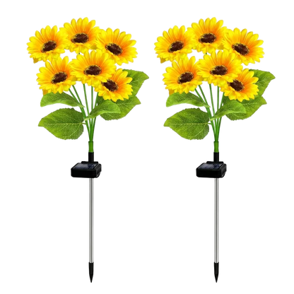 6 Headed Solar-Powered Sunflowers