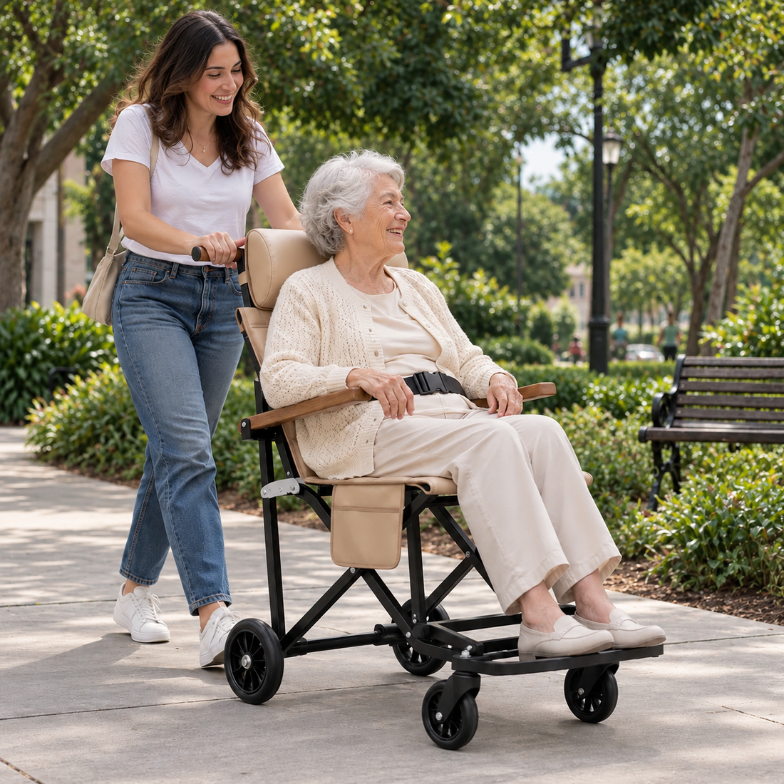 Novium Folding Transport Chair